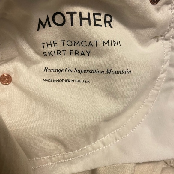 RARE Mother The Tomcat Fray Denim Skirt “Revenge on Superstition” Mountain Sz 27 - Picture 5 of 12